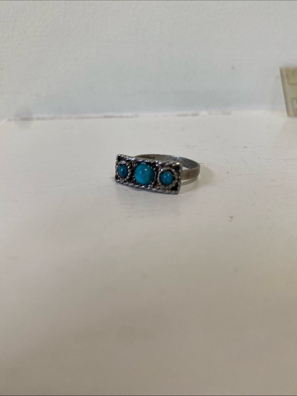 Three-Stone Turquoise Ring - Blue
